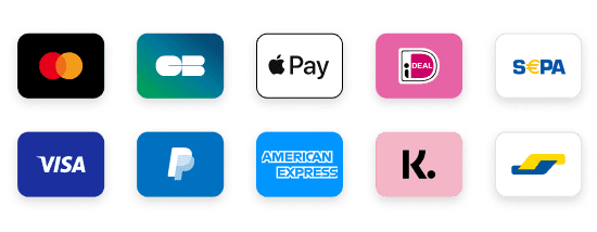 Home 20 Métodos de pago aceptados en nuestra web: Stripe, PayPal, Apple Pay, Google Pay, Klarna, iDEAL, Bancontact, SEPA, Mastercard y Visa